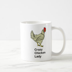 Verrückte Huhn-Dame Kaffeetasse