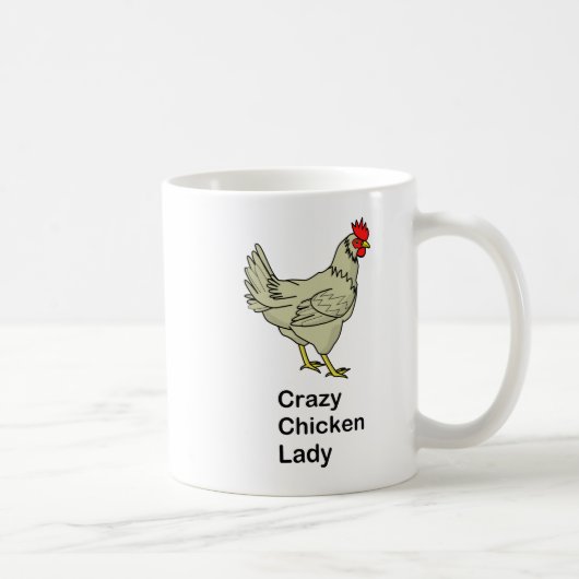 Verrückte Huhn-Dame Kaffeetasse (Rechts)