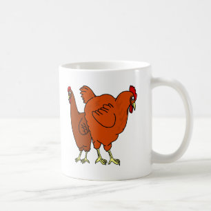 Verrückte Huhn-Dame Kaffeetasse