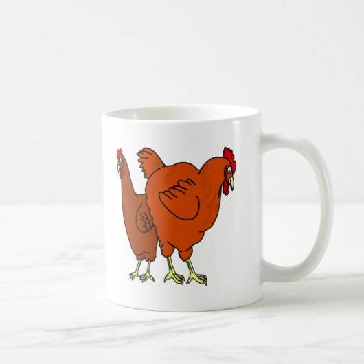 Verrückte Huhn-Dame Kaffeetasse (Rechts)