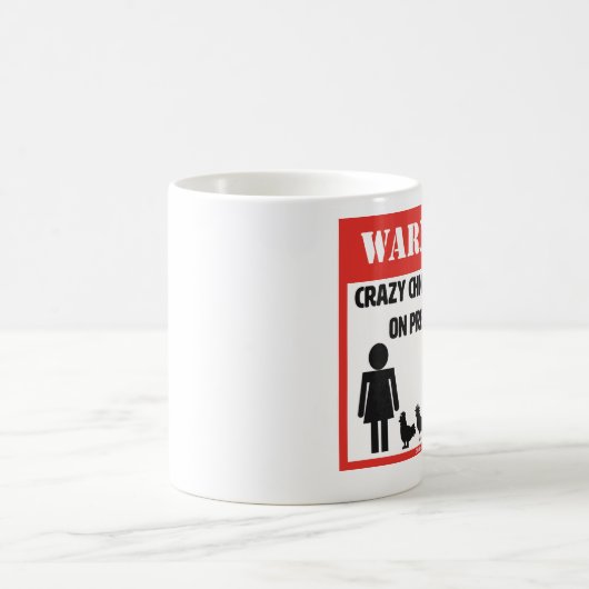 Verrückte Huhn-Dame Mug Kaffeetasse (Mittel)