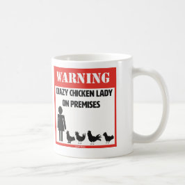 Verrückte Huhn-Dame Mug Kaffeetasse