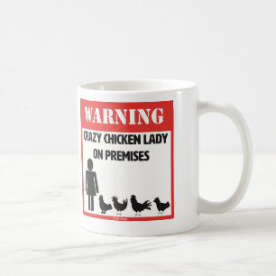 Verrückte Huhn-Dame Mug Kaffeetasse