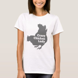 Verrückte Huhn-Dame Pecking dunkelgrau T-Shirt