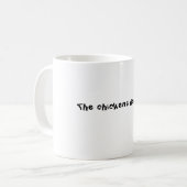 "Verrückte" Huhn-Personen-Kaffee-Tasse Kaffeetasse (Vorderseite Links)