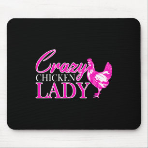 Verrückte Hühnerdame Hühner Geflügelzüchter Huhn  Mousepad