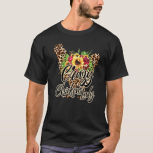 Verrückte Hühnerdamen-Farm-Tier Leopard Gepard Son T-Shirt