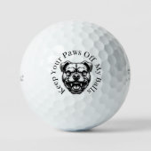 Verrückte Hund Golfspieler Golfball (Vorderseite)