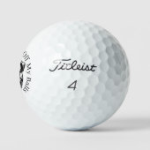 Verrückte Hund Golfspieler Golfball (Logo)