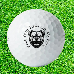 Verrückte Hund Golfspieler Golfball