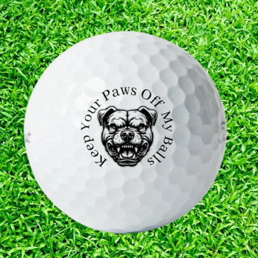 Verrückte Hund Golfspieler Golfball