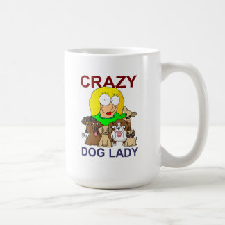 Verrückte Hundedame Kaffeetasse