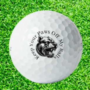 Verrückte Hundeliebhaber Golfspieler Golfball