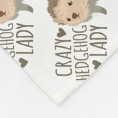 verrückte Igelsdame Fleecedecke (Ecke)