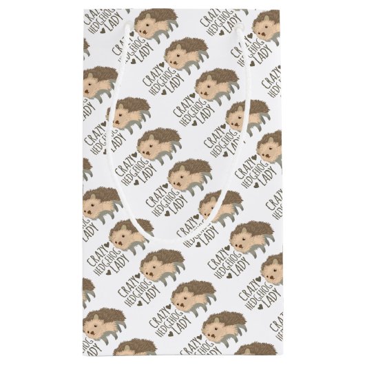 verrückte Igelsdame Kleine Geschenktüte (Rückseite)