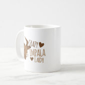 verrückte Impaladame Kaffeetasse (Vorderseite Links)
