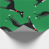 Verrückte Jagdhunde Geschenkpapier (Ecke)