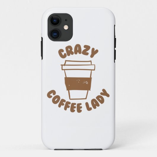 verrückte Kaffedame Case-Mate iPhone Hülle (Rückseite)