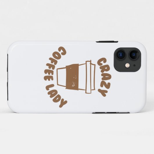 verrückte Kaffedame Case-Mate iPhone Hülle (Rückseite (Horizontal))