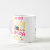 Verrückte Kamera-Dame Fotografin Fotografie Kaffeetasse (Vorderseite Links)