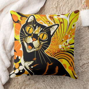 Verrückte Katze Kissen