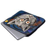 verrückte Katze ~ seltsames Mäuse Laptopschutzhülle (Vorne Knopf)