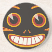 Verrückte Katze Untersetzer (Vorne)