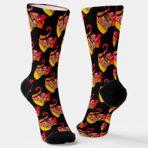 Verrückte Katze verkleidet sich als Neuheit-Socken