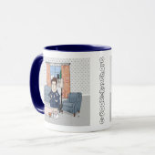 "Verrückte Katzen-Dame" (2011) Tasse (Vorderseite Links)