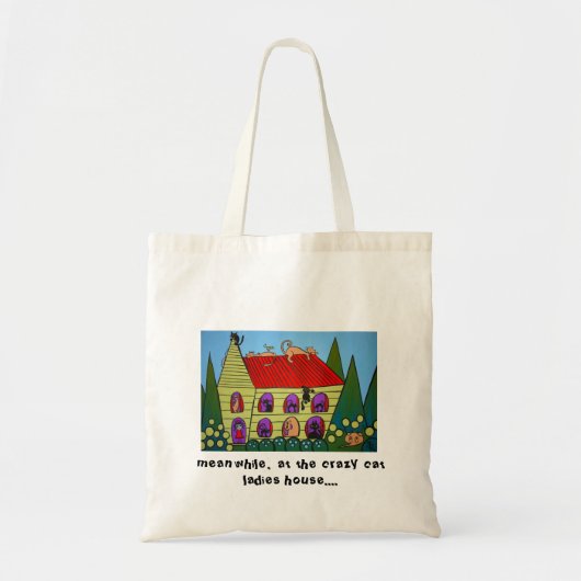 Verrückte Katzen-Dame Bag Tragetasche (Vorne)