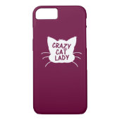 Verrückte Katzen-Dame Case-Mate iPhone Hülle (Rückseite)