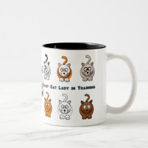 Verrückte Katzen-Dame In Training Coffee Mug