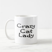 Verrückte Katzen-Dame Kaffeetasse (Links)