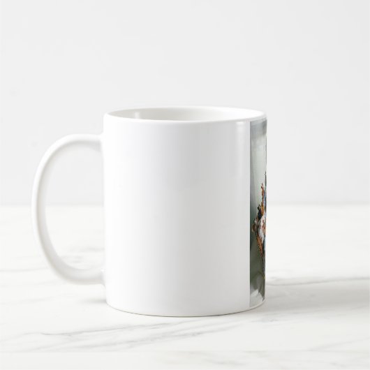 Verrückte Katzen-Dame Kaffeetasse (Links)