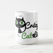 Verrückte Katzen-Dame Kaffeetasse (Mittel)