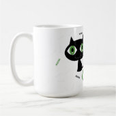 Verrückte Katzen-Dame Kaffeetasse (Links)