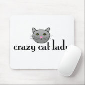Verrückte Katzen-Dame Mousepad (Mit Mouse)