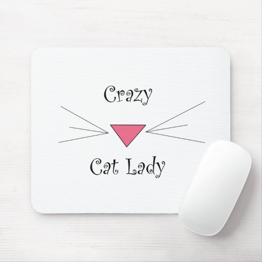 Verrückte Katzen-Dame Mousepad (Mit Mouse)
