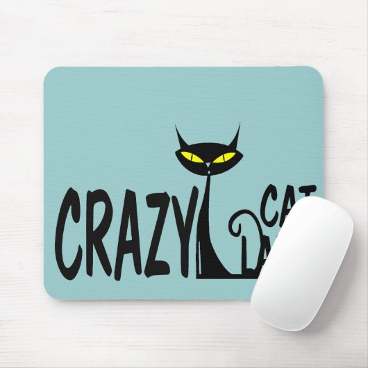 Verrückte Katzen-Dame Mousepad (Mit Mouse)