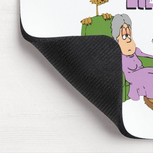 Verrückte Katzen-Dame Mousepad (Ecke)