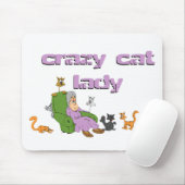 Verrückte Katzen-Dame Mousepad (Mit Mouse)