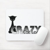 Verrückte Katzen-Dame Mousepad (Mit Mouse)