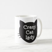 Verrückte Katzen-Dame Mug Kaffeetasse (VorderseiteRechts)