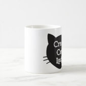 Verrückte Katzen-Dame Mug Kaffeetasse (Mittel)