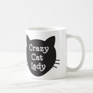 Verrückte Katzen-Dame Mug Kaffeetasse