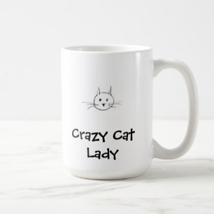 Verrückte Katzen-Dame Mug Kaffeetasse