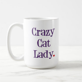 Verrückte Katzen-Dame Mug Kaffeetasse