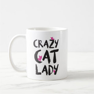 Verrückte Katzen-Dame Mug Kaffeetasse