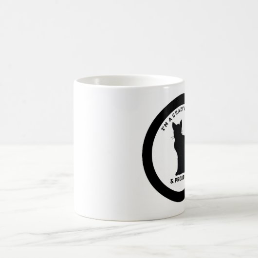 Verrückte Katzen-Dame Mug Kaffeetasse (Mittel)