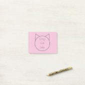 Verrückte Katzen-Dame Post-it Klebezettel (Auf Schreibtisch)